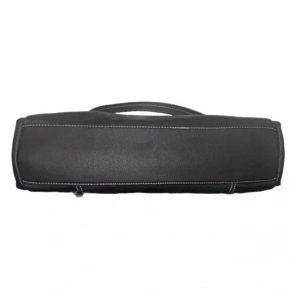 Multi Sac Large Black Pebbled Faux Leather Handbag Exterior  Lots Of Pockets - Picture 4 of 7